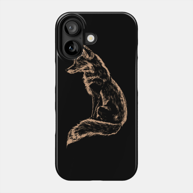 Neo Folk Style Red Forest Fox Phone Case by TuncGK