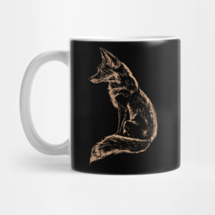 Neo Folk Style Red Forest Fox Mug
