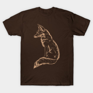 Neo Folk Style Red Forest Fox T-Shirt