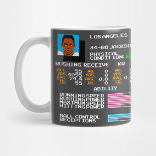 Bo Jackson - TECMO Football Video Game Stats Mug