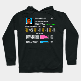 Bo Jackson - TECMO Football Video Game Stats Hoodie