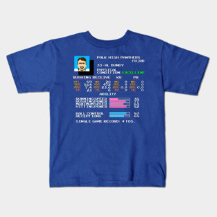 Al Bundy - Polk High TECMO Football Video Game Stats Kids T-Shirt