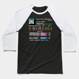 Al Bundy - Polk High TECMO Football Video Game Stats Baseball T-Shirt