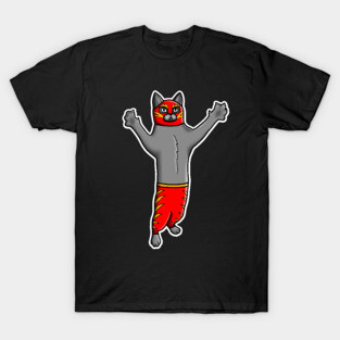 Gato Luchadore - Cat Luchador - Wrestler Kitty T-Shirt