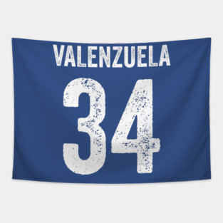 Fernando-Valenzuela-Back-Number-White-Edition Tapestry