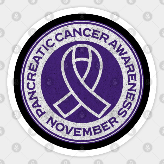 Pancreatic Cancer Awareness November Purple Ribbon Campaign Sticker by Yesteeyear