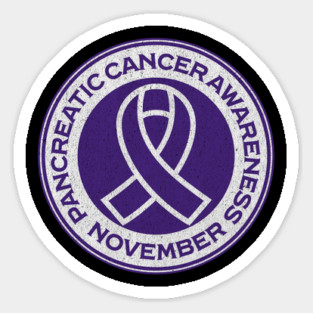 Pancreatic Cancer Awareness November Purple Ribbon Campaign Magnet