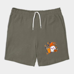 Cute Ghost Pumpkin Spice Drink Shorts