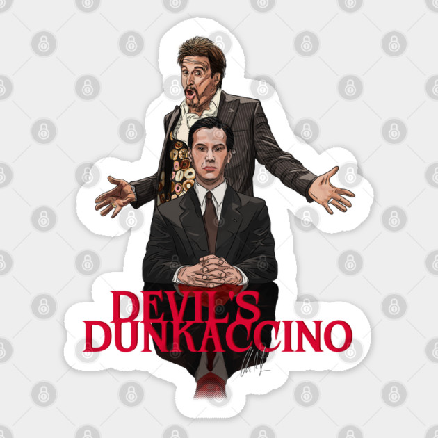 Devil's Dunkaccino Sticker by 51Deesigns