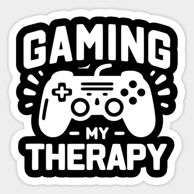 Gaming My Therapy Sticker by Frank Ring