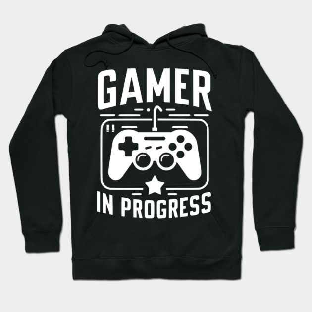 Gamer in Progress Hoodie by Frank Ring