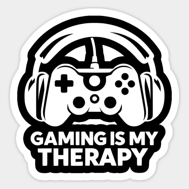 Gaming is My Therapy Sticker by Frank Ring