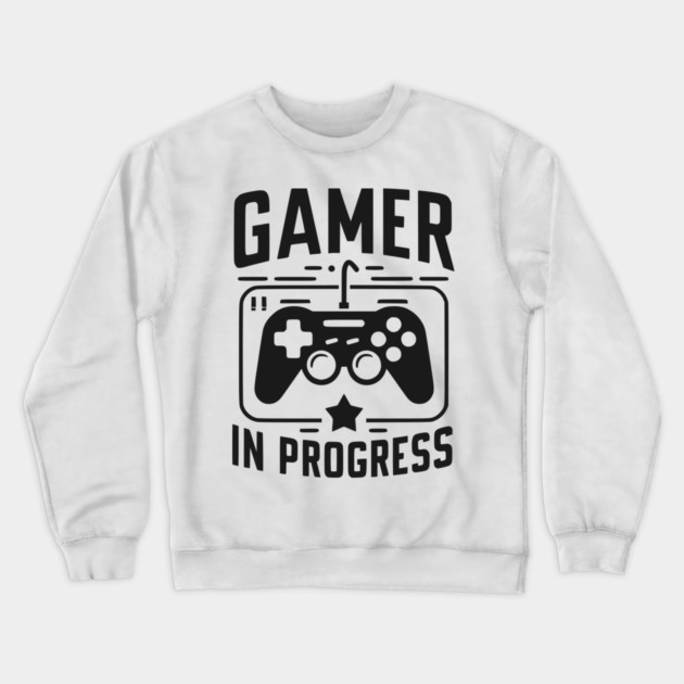 Gamer in Progress Crewneck Sweatshirt by Frank Ring