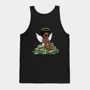 Get Money Black Angel Tank Top