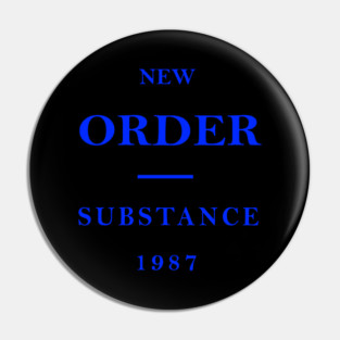 New Order Substance 1987 Pin