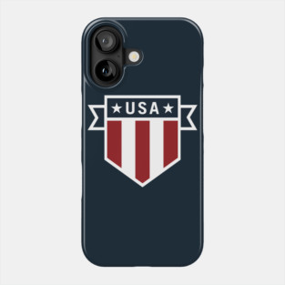 USA Pride Red White and Blue Patriotic Shield Phone Case