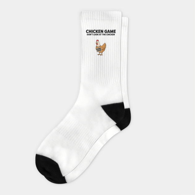 Game Over Silly Chicken Meme Humor Socks by Anticorporati