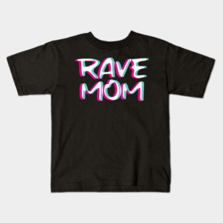Techno Rave Mom Trippy Glitch Music Hardstyle Tekk Kids T-Shirt