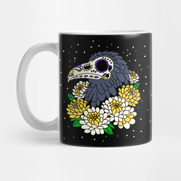 November's' Mums & Crow Skull by H. R. Sinclair