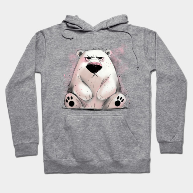 Grumpy Polar Bear Hoodie by H. R. Sinclair