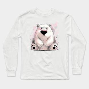 Grumpy Polar Bear Long Sleeve T-Shirt