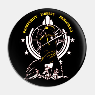 Helldivers Prosperity, Liberty, Democracy Pin
