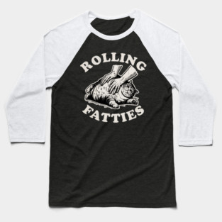 Rolling Fatties Cracky Vintage Dark Baseball T-Shirt