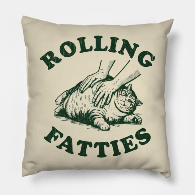 Rolling Fatties University Vintage Pillow by SKYANA LINEARDO