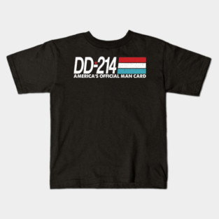 dd214 america's official man card Kids T-Shirt