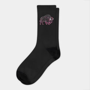 Buffalo Constellation Starry Night Animal Lovers Design Socks