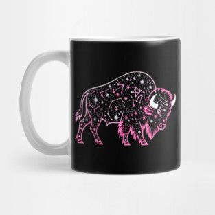 Buffalo Constellation Starry Night Animal Lovers Design Mug
