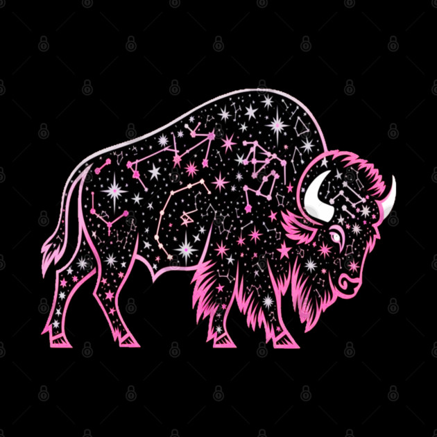 Buffalo Constellation Starry Night Animal Lovers Design by BirdsnStuff