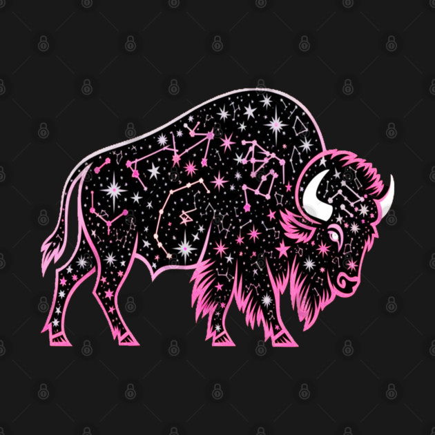 Buffalo Constellation Starry Night Animal Lovers Design by BirdsnStuff