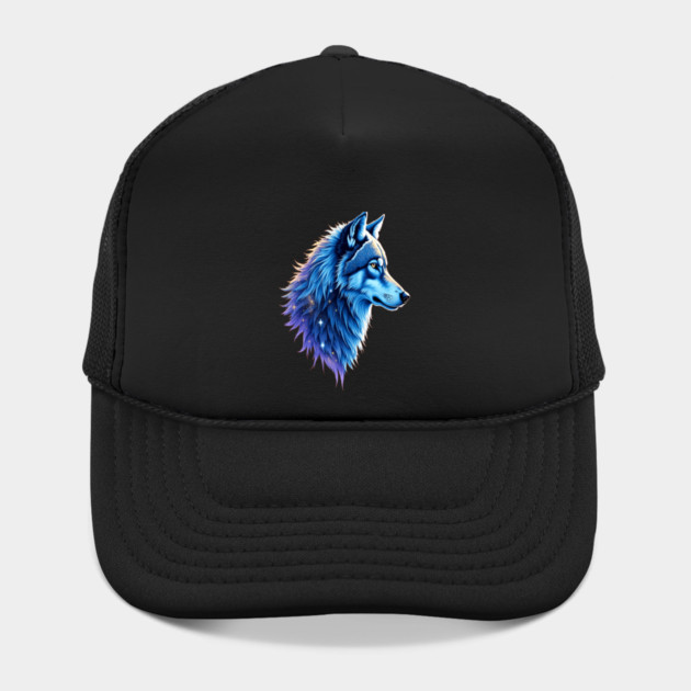 Celestial Cosmic Wolf in Purple Blue Colors Nature Lovers by BirdsnStuff
