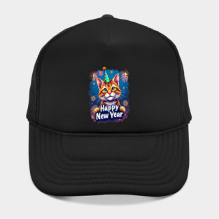 New Year's Cat Celebration Cat Owner Lovers Design Hat
