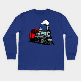 Steam Engine Kids Long Sleeve T-Shirt