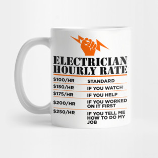 Electrician's Code of Conduct Funny Rules Sarcasm Mug