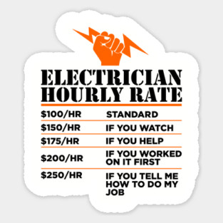 Electrician's Code of Conduct Funny Rules Sarcasm Sticker