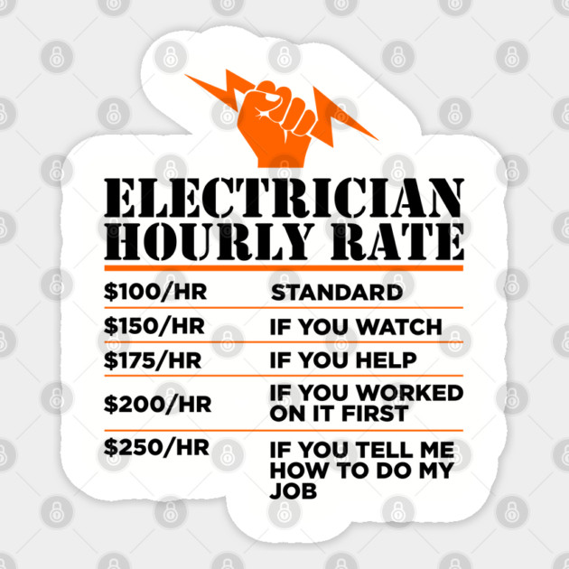 Electrician's Code of Conduct Funny Rules Sarcasm Sticker by Anticorporati
