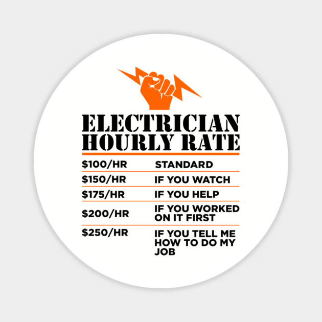 Electrician's Code of Conduct Funny Rules Sarcasm Magnet by Anticorporati
