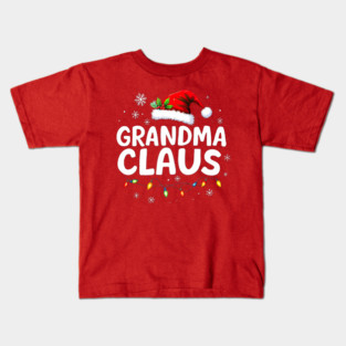 Grandma Claus Christmas Design Kids T-Shirt