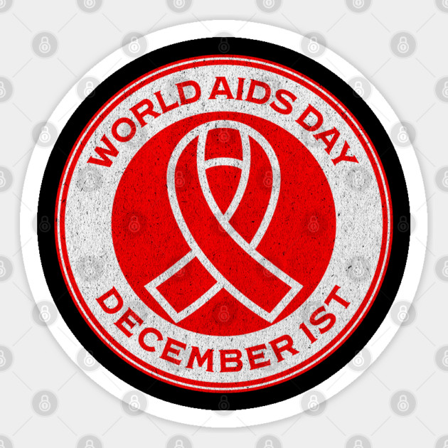 World AIDS Day December 1st AIDS Awareness Ribbon Campaign Sticker by Yesteeyear