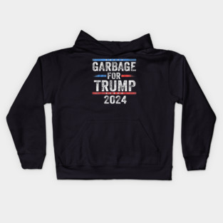 Garbage for Trump 2024  Kids Hoodie