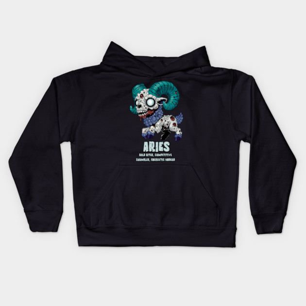 Aries Zombie Kids Hoodie by H. R. Sinclair