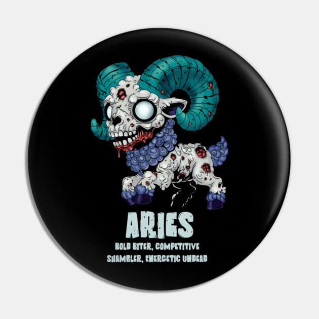 Aries Zombie Pin by H. R. Sinclair