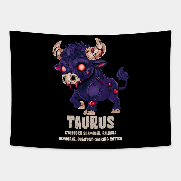 Taurus Zombie Tapestry by H. R. Sinclair