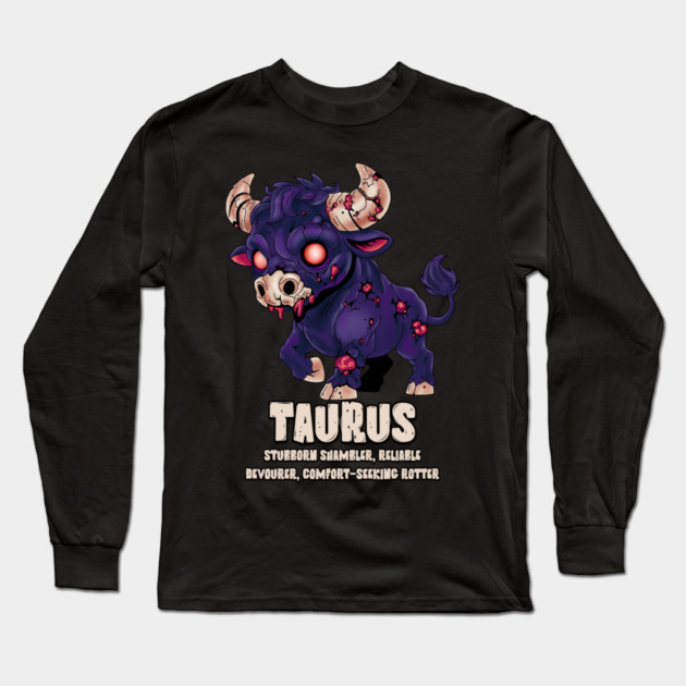 Taurus Zombie Long Sleeve T-Shirt by H. R. Sinclair