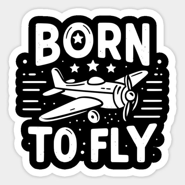 Born to Fly Sticker by Frank Ring