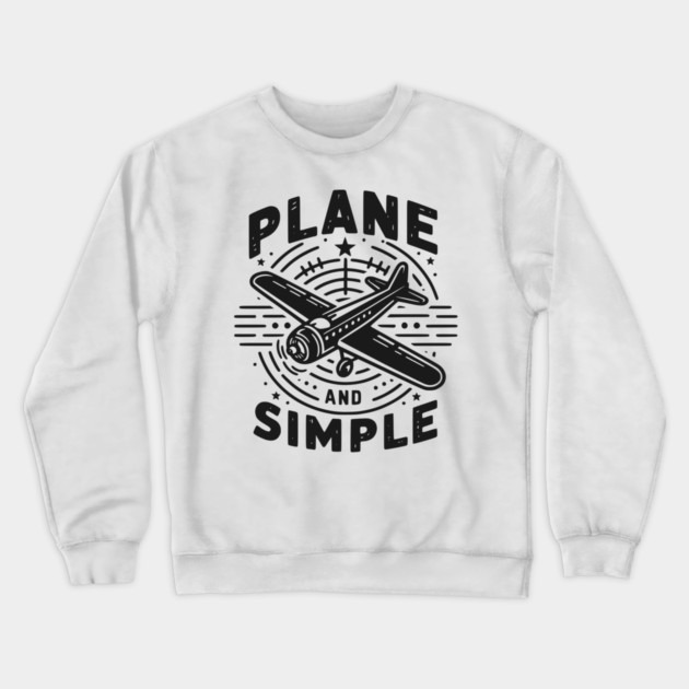 Plane and Simple Crewneck Sweatshirt by Frank Ring