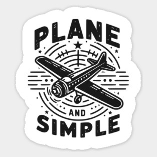Plane and Simple Sticker